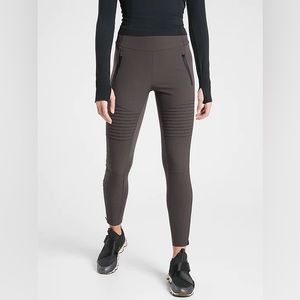 Athleta Headlands Hybrid Moto Tight Arbor olive size 2